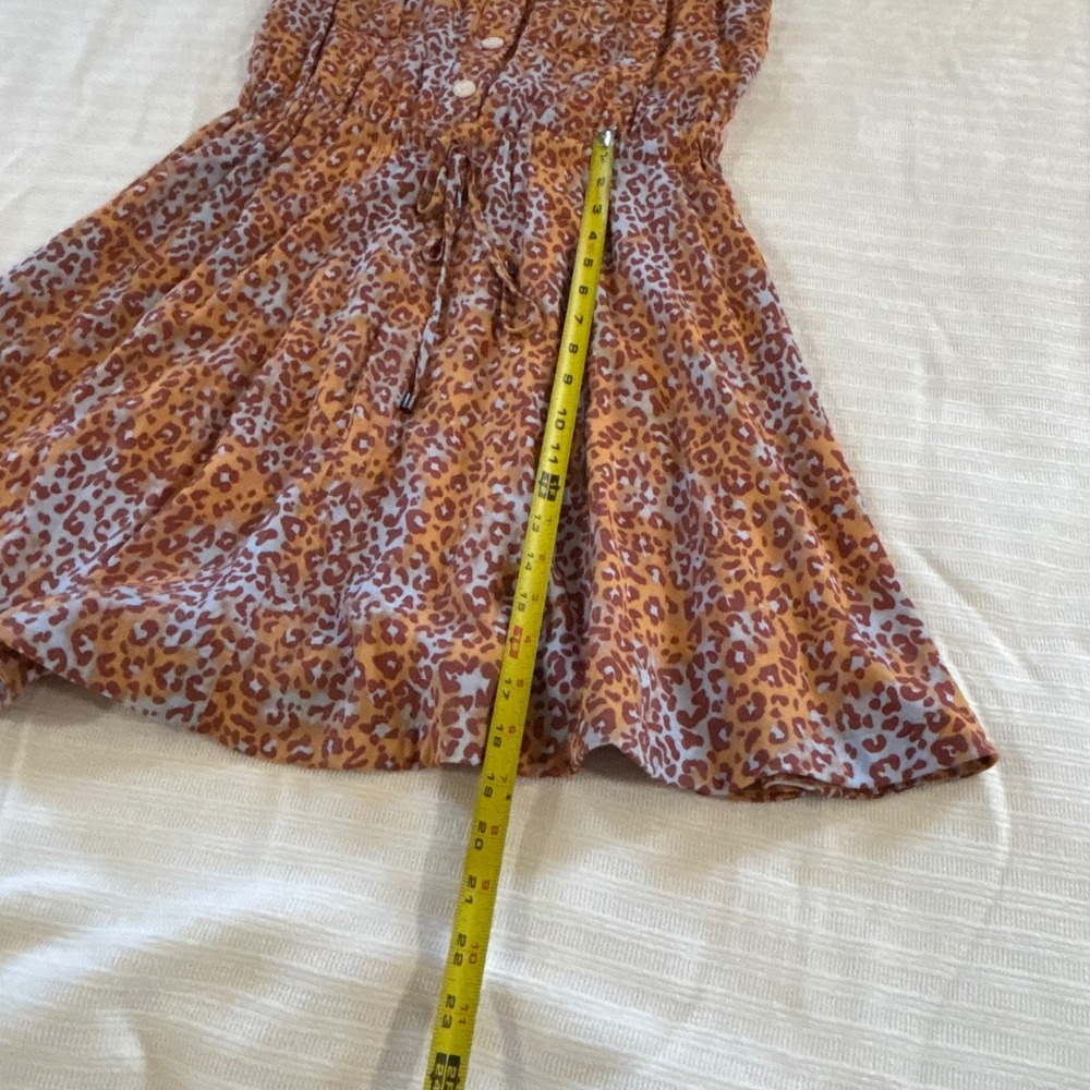 Nine West Leopard Print Sleeveless Mini Shirt Dress with Pockets - Picture 10 of 11